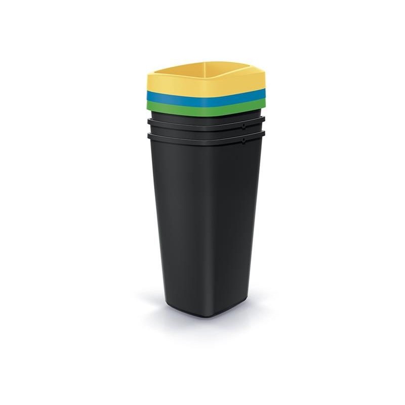 Kôš odpadkový COMPACTA Q DROP SET čierny 3x25l