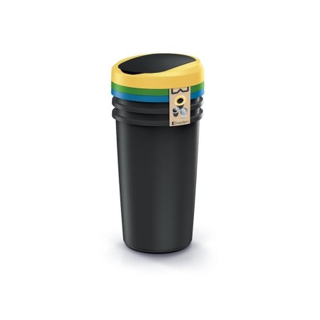 Kôš odpadkový COMPACTA R FLAP SET čierny 3x50l