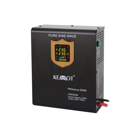 Zdroj záložný KEMOT PROsinus-800 12V 230V 800VA 500W Black nástenný