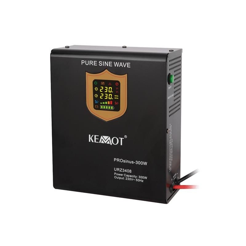 Zdroj záložný KEMOT PROsinus-500 12V 230V 500VA 300W Black nástenný