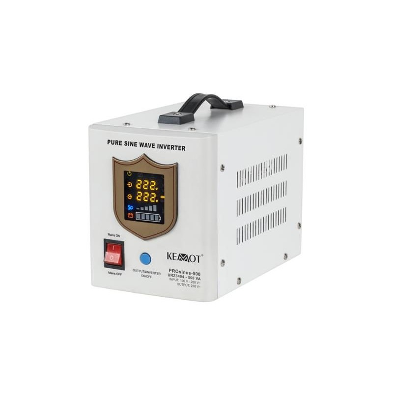 Zdroj záložný KEMOT PROsinus-500 12V 230V 500VA 300W White