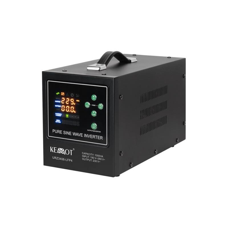 Zdroj záložný KEMOT PROsinus-1000-LFP4 12V 230V 1000VA 700W Black