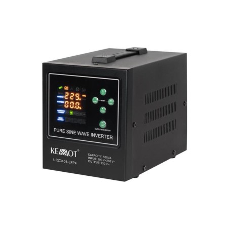 Zdroj záložný KEMOT PROsinus-500-LFP4 12V 230V 500VA 300W Black