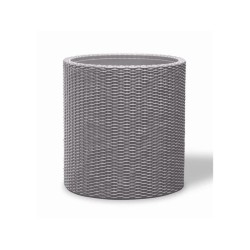 Kvetináč KETER Cylinder M Silver Grey