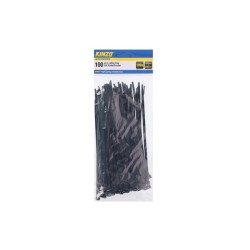 Pásik stahovací KINZO 200x4.8mm 100ks čierny