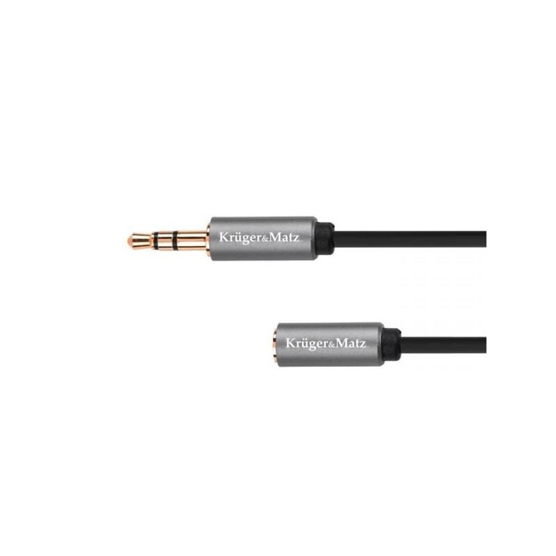 Kábel Jack 3,5mm konektor/Jack 3,5mm zdířka 1m KRUGER & MATZ KM1229 Basic