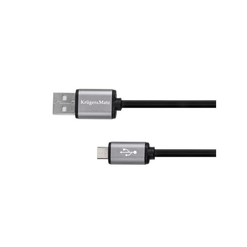 Kábel KRUGER & MATZ KM1235 Basic USB/micro USB 1m Black