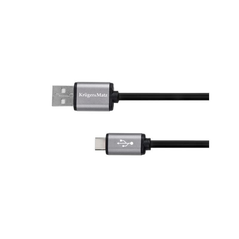 Kábel KRUGER & MATZ KM1240 Basic USB/USB-C 1,8m Black