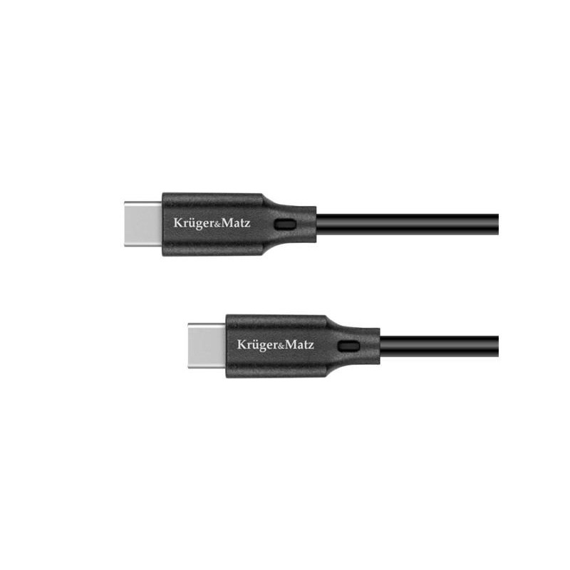 Kábel KRUGER & MATZ KM1261 Basic USB-C/USB-C 2,5m Black