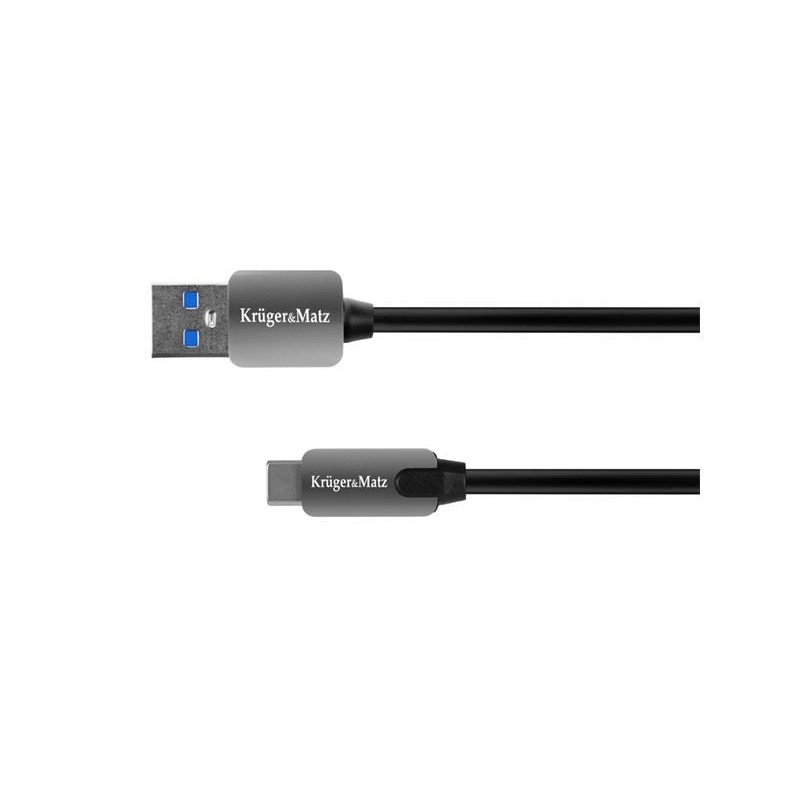 Kábel KRUGER & MATZ KM0347 USB 3.0/USB-C 0,5m Black