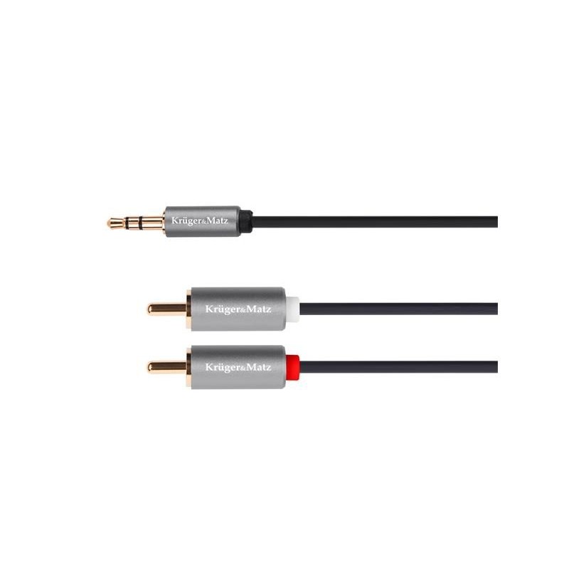 Kábel Jack 3.5mm stereo/2x Cinch 3m KRUGER & MATZ KM1216 Basic