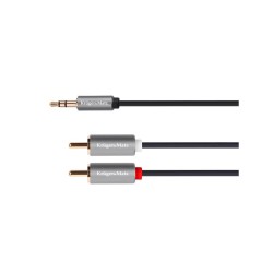 Kábel Jack 3.5mm stereo/2x Cinch 1,8m KRUGER & MATZ KM1214 Basic