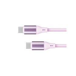 Kábel KRUGER & MATZ KM1269-1P Basic USB-C/USB-C 1m Pink