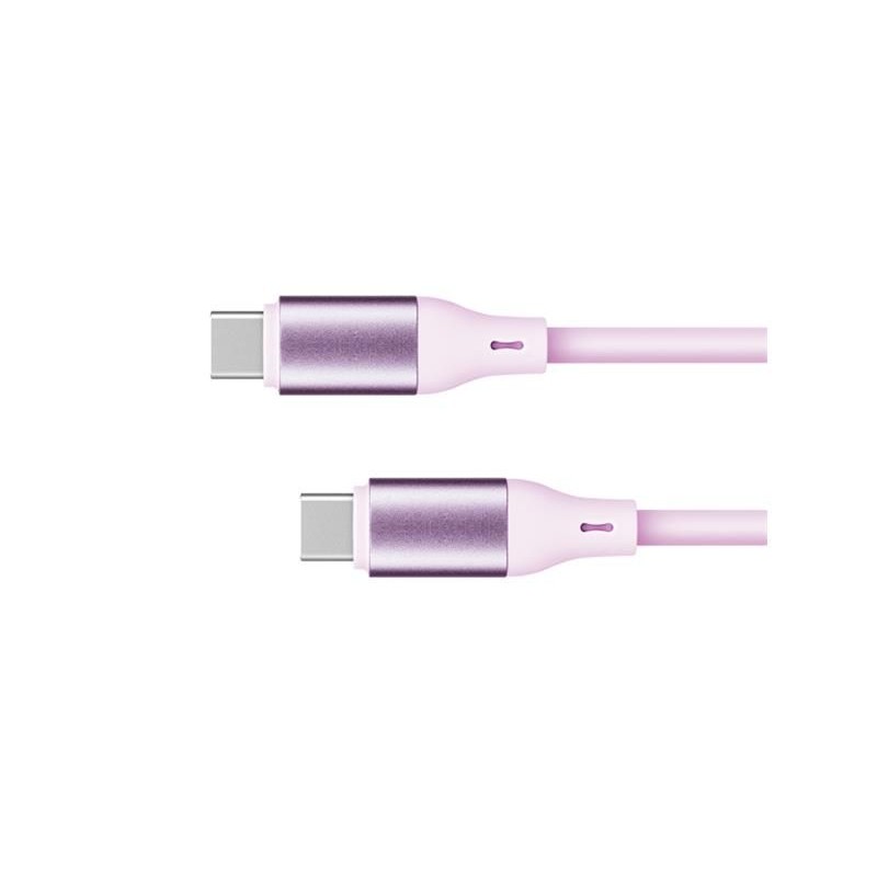 Kábel KRUGER & MATZ KM1269-1P Basic USB-C/USB-C 1m Pink