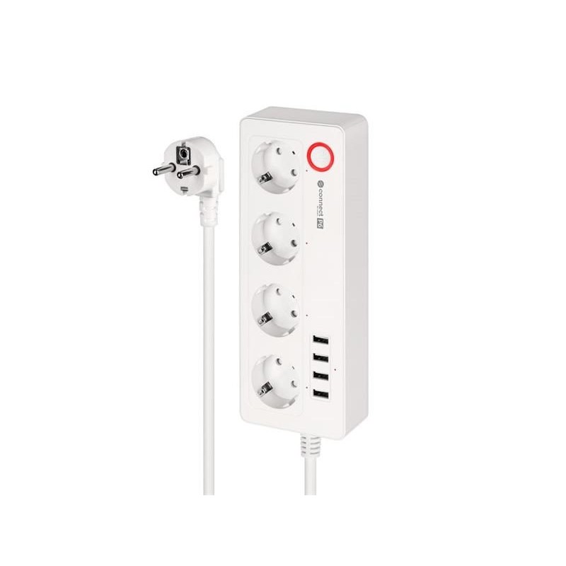 Smart predlžovací kábel 4 zásuvky 1,6m KRUGER & MATZ Connect P6 WiFi Tuya