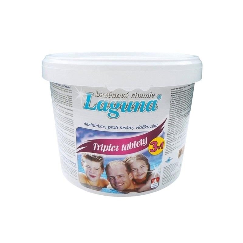 Multifunkčné tablety pre chlórovú dezinfekciu bazénovej vody LAGUNA 3v1 Triplex 5kg