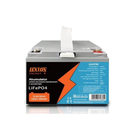 LiFePO4 12,8V 30Ah batéria LEXTON LXLFP30 s BMS