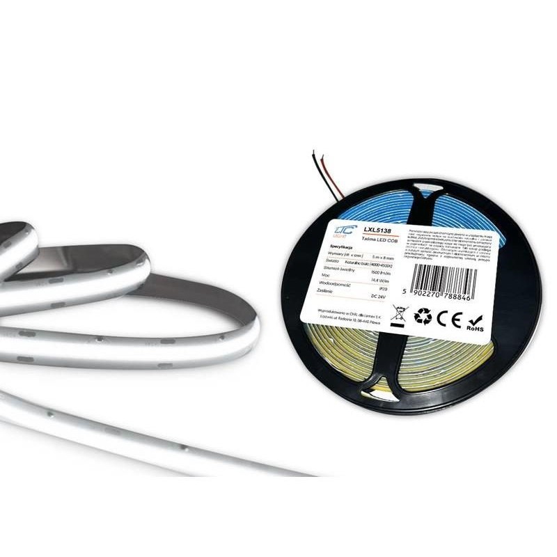LED pás 24V IP20 biely prírodný 5m LTC LXL5138