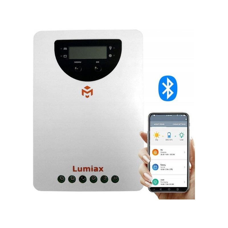 Solárny regulátor MPPT Lumiax MC4010BT, 12-24V/40A, bluetooth
