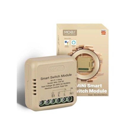 Smart ovládač osvetlenia MOES Switch Module MS-104B-M WiFi Tuya