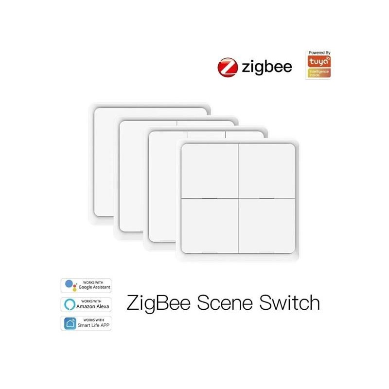 Smart vypínač osvetlenia MOES 4 Gang ZigBee Tuya