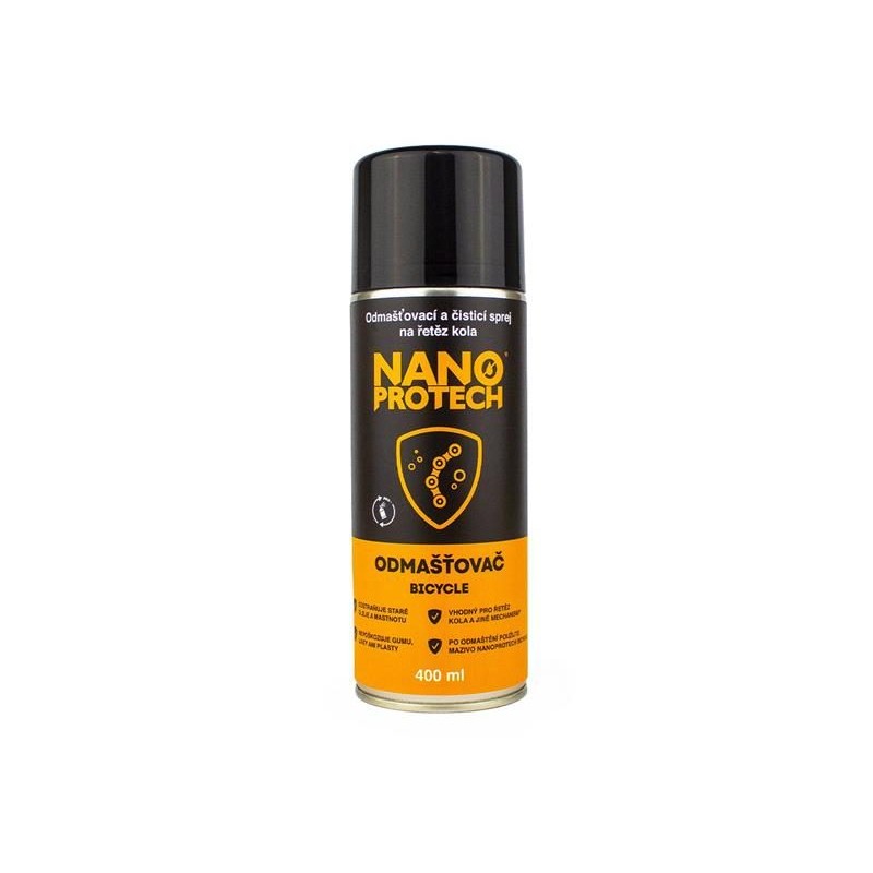 Odmasťovací a čistiaci sprej na reťaz kolesa NANOPROTECH Bicycle 400ml