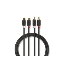 Kábel 2x Cinch konektor/2x Cinch zdierka 2m NEDIS CABW24205AT20