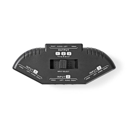 Prepínač 3x Cinch/Cinch NEDIS VSWI2403BK