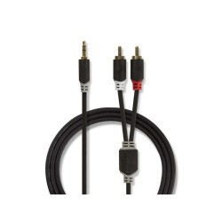 Kábel Jack 3,5mm stereo/2x Cinch 3m NEDIS CABW22200AT30