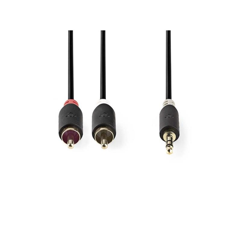 Kábel Jack 3,5mm stereo/2x Cinch 2m NEDIS CABW22200AT20