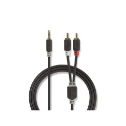 Kábel Jack 3,5mm stereo/2x Cinch 5m NEDIS CABW22200AT50