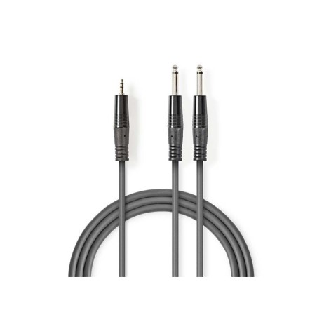 Kábel Jack 3,5mm konektor/2x Jack 6,35mm konektor 1,5m NEDIS COTH23200GY15