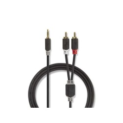 Kábel Jack 3,5mm stereo/2x Cinch 0,5m NEDIS CABW22200AT05