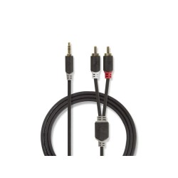 Kábel Jack 3,5mm stereo/2x Cinch 1m NEDIS CABW22200AT10
