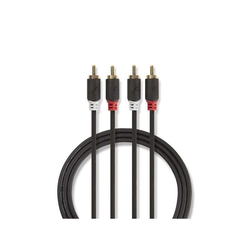 Kábel 2x Cinch konektor/2x Cinch konektor 1m NEDIS CABW24200AT10