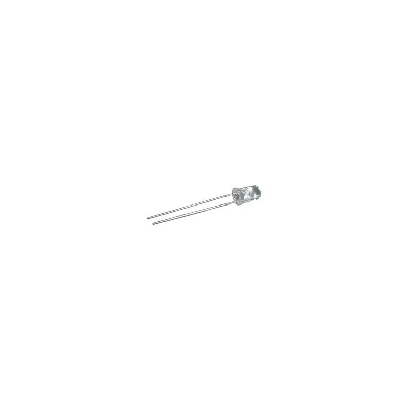 LED 5mm modrá 3000mcd/20° číra