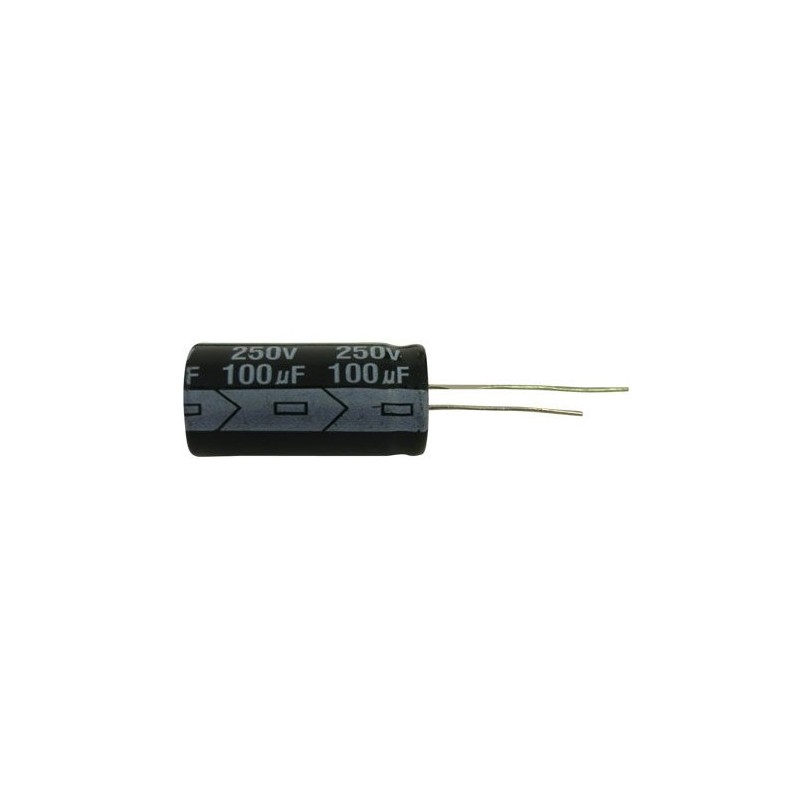 Kondenzátor elektrolytický 100M/250V 16x30-7.5 105*C rad.C