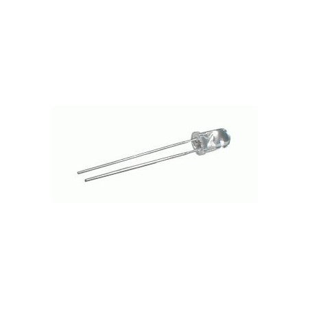LED 5mm červená 2500mcd/15° číra