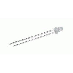 LED 3mm modrá 6800mcd/25° čirá