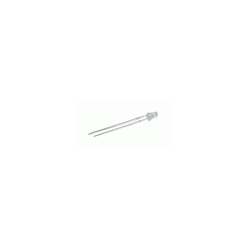 LED 3mm modrá 6800mcd/25° čirá