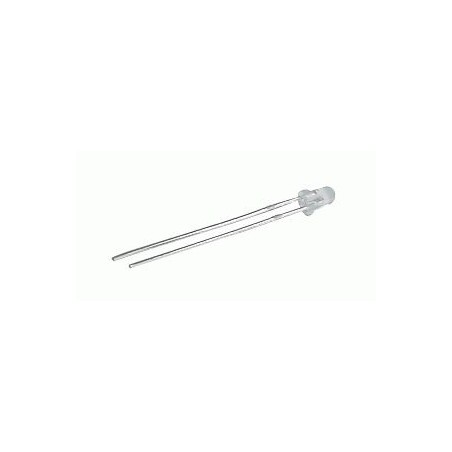 LED 3mm modrá 6800mcd/25° čirá