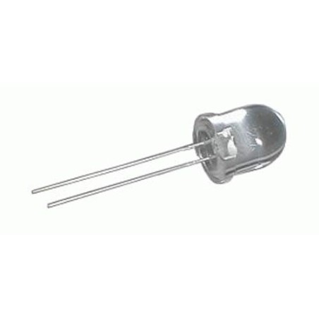 LED 10mm biela 15000mcd/30° číra