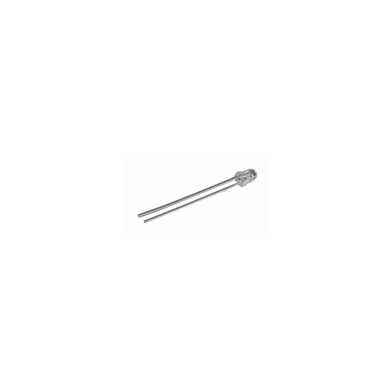 LED 3mm červená 1800mcd/20° čirá
