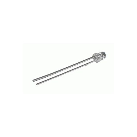 LED 3mm červená 1800mcd/20° čirá