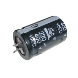Kondenzátor elektrolytický 220M/400V 25x42-10 105*C rad.C SNAP-IN