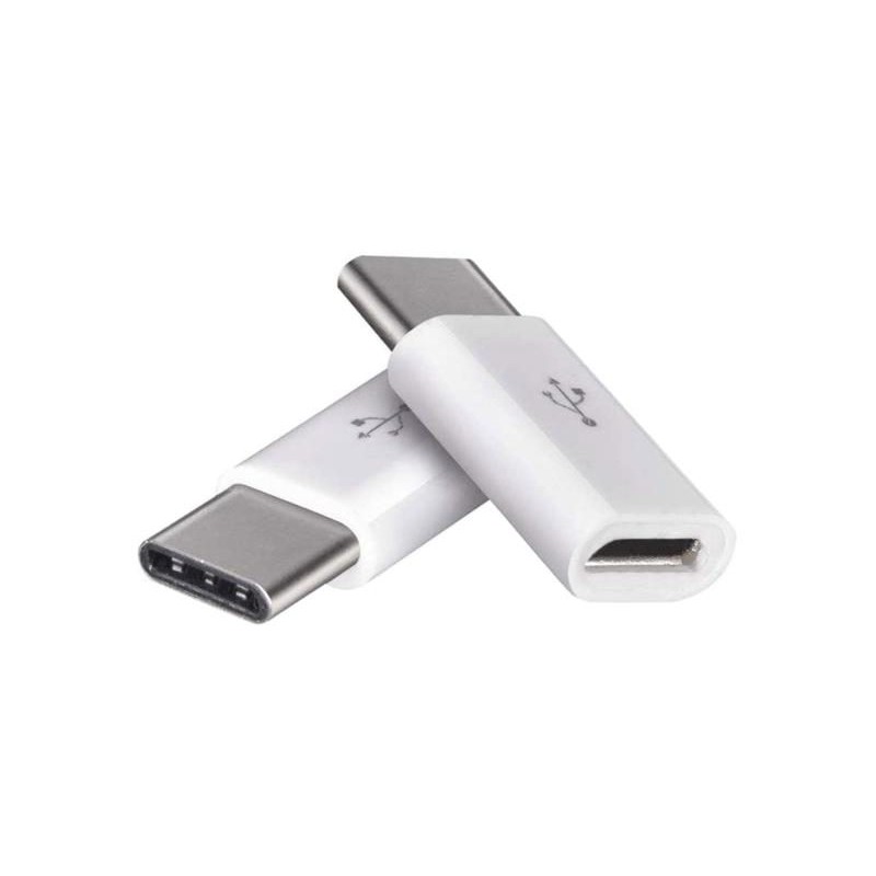 Redukcia USB micro - USB C, biela