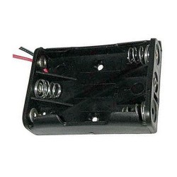 Puzdro batérie R03x3 vedľa seba s vývodmi 15cm