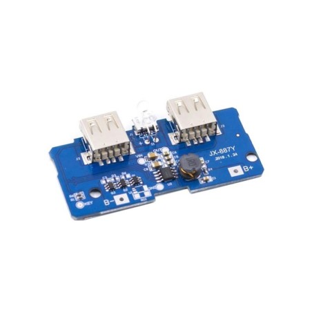 Napájací modul, step-up menič 5V + nabíjačka Li-Ion