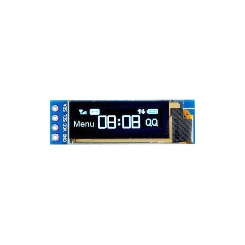 Displej OLED 0,91", 128x32 znaky, IIC/I2C, 4piny, biely