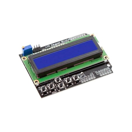 Displej LCD1602A s klávesnicou, 16x2 znakov, modré podsvietenie
